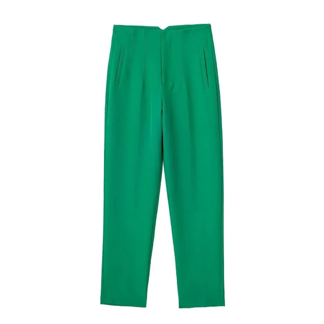 Isla - High-Waisted Tailored Trousers.