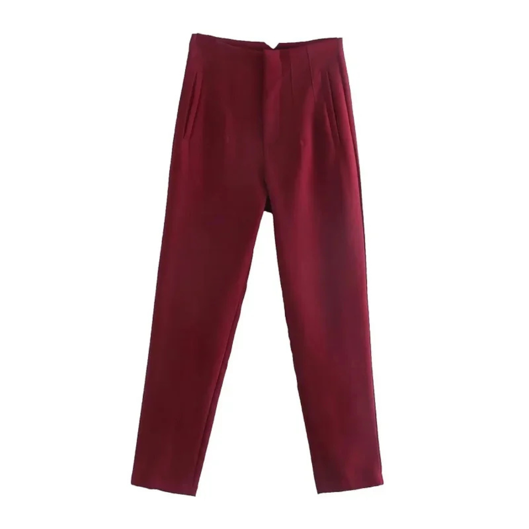 Isla - High-Waisted Tailored Trousers.