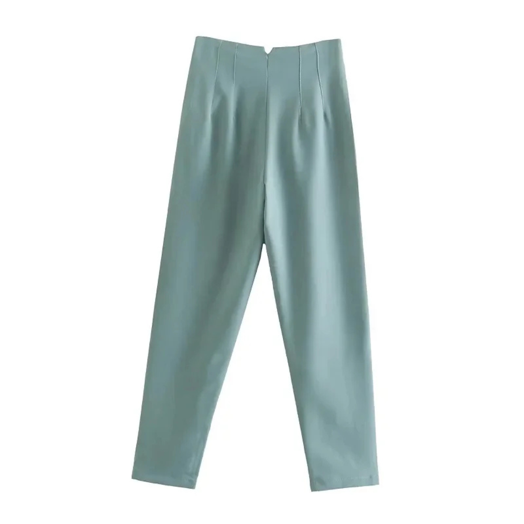 Isla - High-Waisted Tailored Trousers.