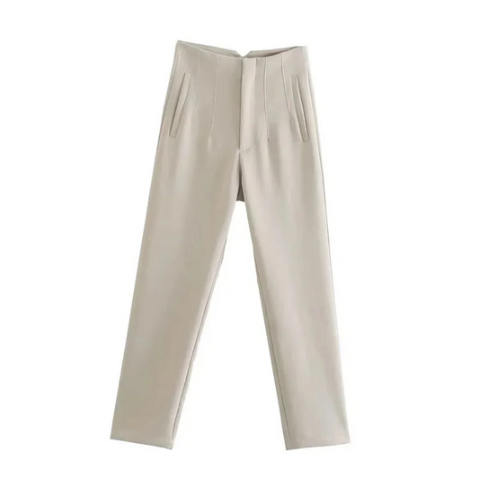 Isla - High-Waisted Tailored Trousers.