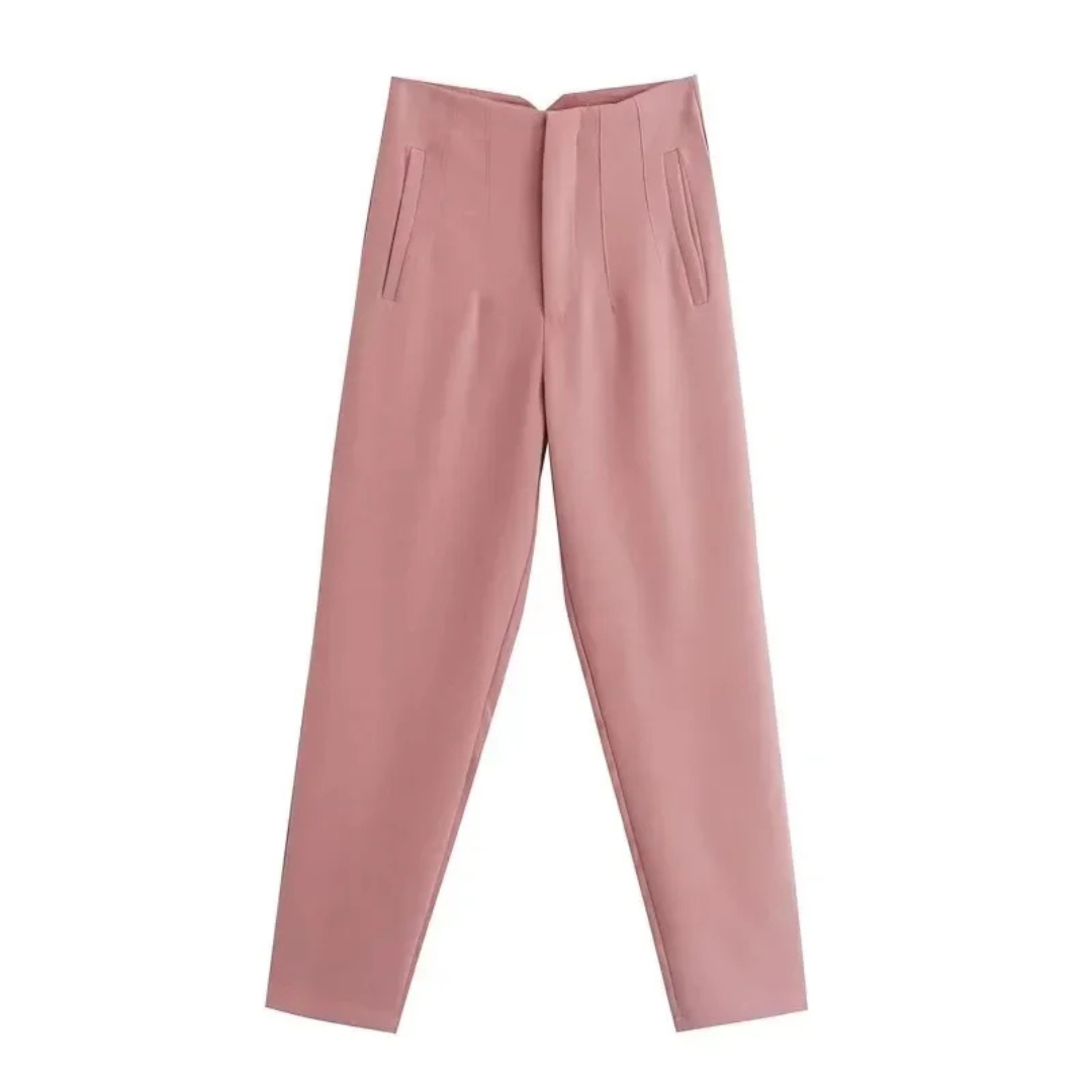 Isla - High-Waisted Tailored Trousers.